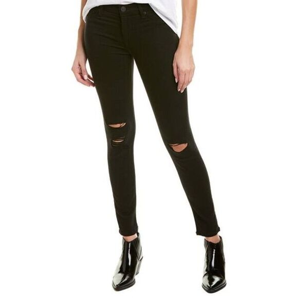 NWT Hudson Black Distressed Skinny Ankle Jeans - Picture 1 of 9